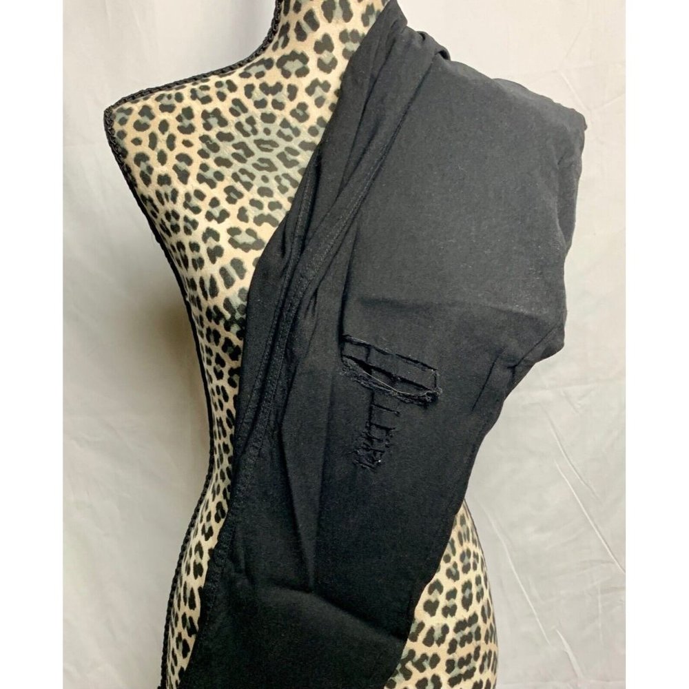 AGNES & DORA PLUS SIZE BLACK DISTRESSED STRETCH JEGGINGS PANTS 3XL XXXL